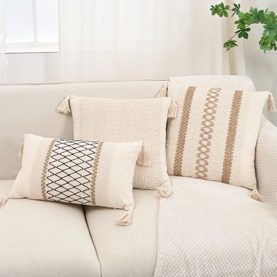 French Butterfly Mesh Lace Pillows, Champagne Sofa Cushions, Cotton and Linen European-style Cushion Covers