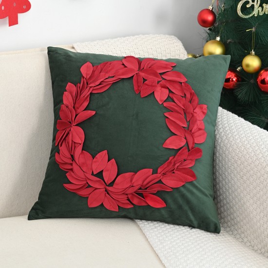 Nordic Instagram Fresh Polka Dot Plaid Flower Pillow with Core, Living Room Sofa Cotton and Linen Cushion, Showroom Cushion