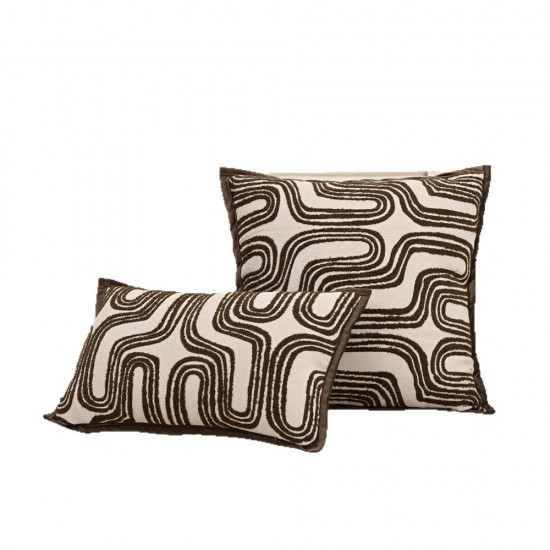 Cross-border Nordic ins vintage geometric chenille jacquard velvet pillow, living room sofa cushion cover decoration