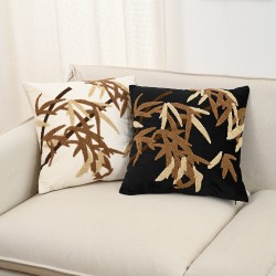 Cross-border Christmas holiday decoration throw pillow, velvet bow sofa cushion cover, living room decorative cushion.