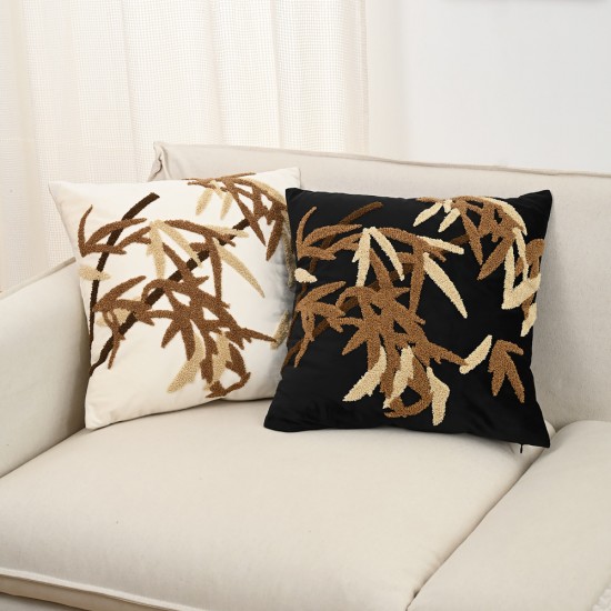 Cross-border Christmas holiday decoration throw pillow, velvet bow sofa cushion cover, living room decorative cushion.