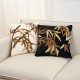 Cross-border Christmas holiday decoration throw pillow, velvet bow sofa cushion cover, living room decorative cushion.
