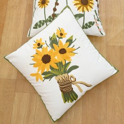 Simple embroidered pillows  simple quilted sofa and bedside lumbar support  modern minimalist INS pillowcases Simple embroidered pillows  simple quilted sofa and bedside lumbar support  modern minimalist INS pillowcases