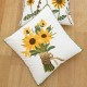 Simple embroidered pillows, simple quilted sofa and bedside lumbar support, modern minimalist INS pillowcases