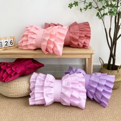 Cross-border INs Nordic living room sofa pillowcases, bow print bay window pillows, bedside cushions