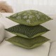 Cross-border Nordic ins green chenille jacquard pillows, retro pastoral cushions for living room sofas