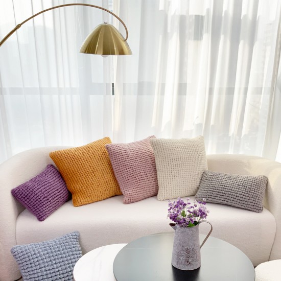 Cross-border Nordic INS twill velvet pillowcases, pompom chiffon lace pillows, living room sofa, bedroom party decor