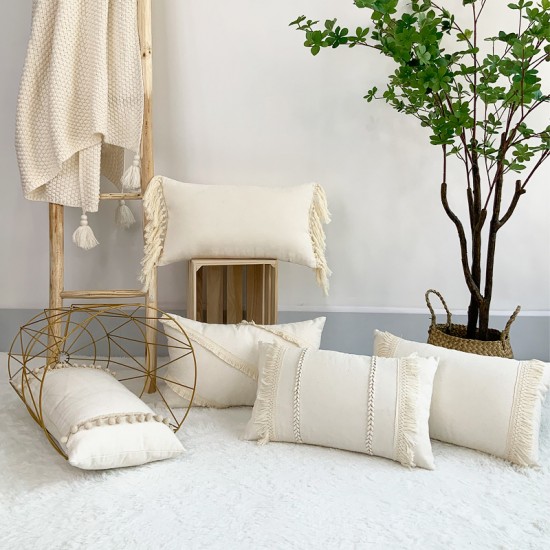 Cross-border Nordic INSIZE bamboo chenille throw pillows, living room, sofa, and bedroom throw pillow backs