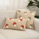 Nordic ins embroidered mushroom fabric pillows and cushions Living room sofa model room headrest and backrest pillowcases