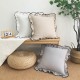 Ins style pure cotton ruffled decorative pillow covers, princess-style Korean large lace square cushions