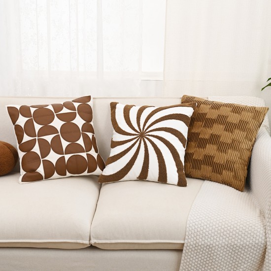 Cross-border ins brown and brown sofa sectional pillows, leopard geometric pattern pillowcases, bay window sofa decorations