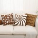 Cross-border ins brown and brown sofa sectional pillows, leopard geometric pattern pillowcases, bay window sofa decorations