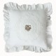 French lace pillow, all-cotton white ins square lumbar pillow, American sofa bedroom backrest cushion