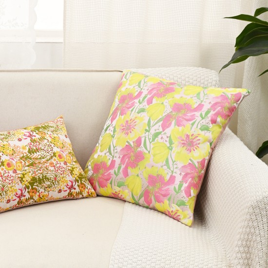 Cross-border Nordic ins retro American jacquard flower pillow, home decor for living room sofa model room cushions