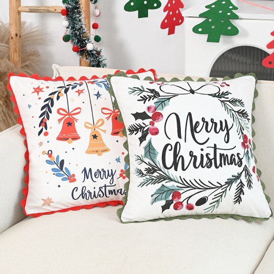 Cross-border rabbit fur jacquard leaf pillowcase, living room sofa cushion, bed cushion cover, bedroom bay window cushion