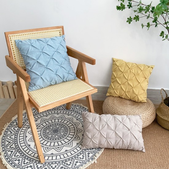 Cross-border Nordic INS pink chenille ghost pillows, cute and playful living room sofa pillowcases