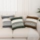 Cross-border Nordic ins Fair Isle pillows, square-shaped drop ball lotus-trimmed pillows for sofas and bedrooms.