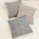 French INS style ruffled lace pillow, white square lumbar pillow, European-style sofa and bedroom cushion.