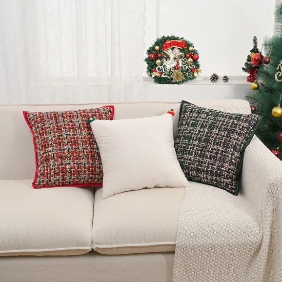 Cross-border ins, Christmas embroidered Christmas tree pillowcases, Chanel-style sequined living room sofa decorative cushions