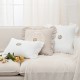 French lace pillow, all-cotton white ins square lumbar pillow, American sofa bedroom backrest cushion