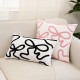 Cross-border Nordic INs cotton and linen flat embroidered Christmas tree, elk, and flower wreath pillowcases for sofa home decor