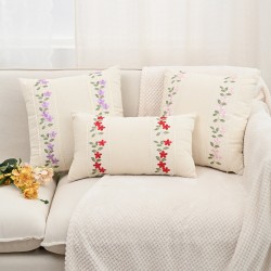 Christmas double-sided solid color simple corn corduroy corduroy pillows, sofa cushions, living room lumbar support pillows, bedside