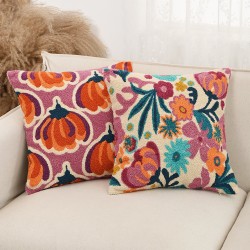 Cross-border British and Nordic INS style two-tone plaid boucle pillow for living room sofa and office lumbar support pillow covers