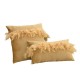 INS bow ribbon pillow, lumbar support, Dutch velvet, breathable and comfortable pillow, cute pink for girls.