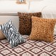 Fantastic Animals zebra, giraffe, and leopard print plush cushions for living room sofas, bedside bay windows, and decorative pillow covers