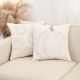 INS Style Nordic Pillow, Living Room Sofa Cushion, Lace Carved Milk Green Decorative Cushion, Model Room Cushion