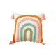 American retro handmade tassel pillowcase, living room sofa lumbar pillow, light luxury bed cushion, office lumbar support.