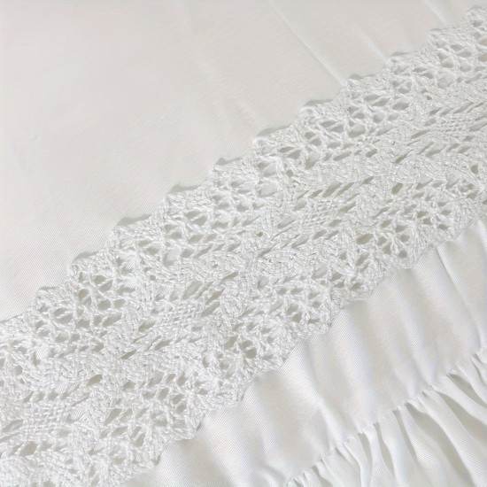Cross-border American tassel retro table runner, pastoral coffee table, dining table, sideboard, lace table runner.