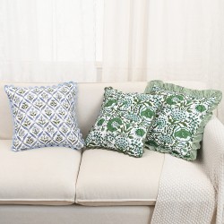 Cross-border Nordic ins printed ruffle skirt pillowcase Retro pastoral pillow covers for living room sofas