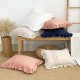 Cross-border Nordic ins rose jacquard Dutch velvet ruffled skirt pillow, American retro sofa decorative pillowcase