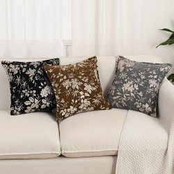 Amazon Nordic ins yarn-dyed jacquard cotton and linen pillowcases, retro pastoral living room, sofa, and bedroom decorative cushions.