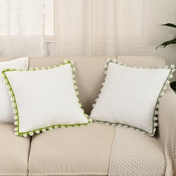 Cross-border Nordic ins bow-knotted lambskin pillows, plush, skin-friendly living room cushions.