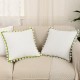 Cross-border Nordic ins bow-knotted lambskin pillows, plush, skin-friendly living room cushions.