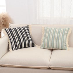 Nordic ins, sofa pillows, Chanel-style tassel pillows, Wabi-sabi-style, black and white long lumbar pillows for living rooms