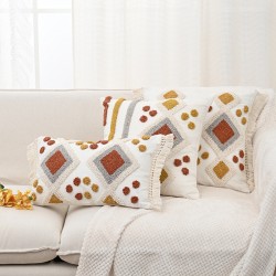 Modern minimalist throw pillow, light luxury high-end cushion, vintage throw pillow, black and white neo-Chinese pillowcase, fabric headboard lumbar pillow.