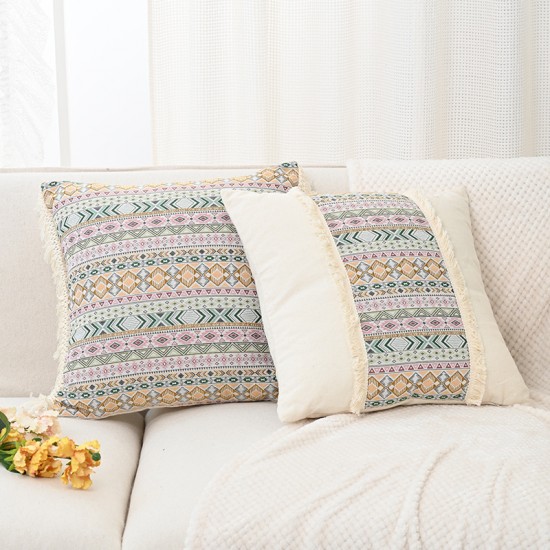 Ins cross-border Nordic Dutch velvet ruffled solid color cushions for sofas and living rooms.