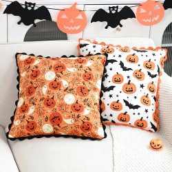 Comfortable cotton snowflake Christmas pillow, living room sofa and bed cushion cover, bedroom bay window cushion.