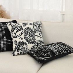 Cross-border Nordic ins chenille embroidered pillowcases for floral patterns for living room, sofa, and bedroom cushions.