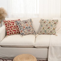 European cotton and linen jacquard sofa cushion, living room lumbar pillow, American headboard cushion cover, large core pillow