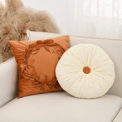 Cross-border Nordic light luxury vintage yarn-dyed pillow with core for living room sofa cotton and linen model room cushions on Amazon