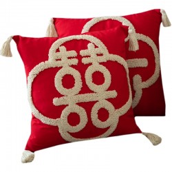 Cross border Nordic ins botanical and floral chenille jacquard pillowcase  pastoral cushion  living room sofa decorative pillow Cross border Nordic ins botanical and floral chenille jacquard pillowcase  pastoral cushion  living room sofa decorative pillow