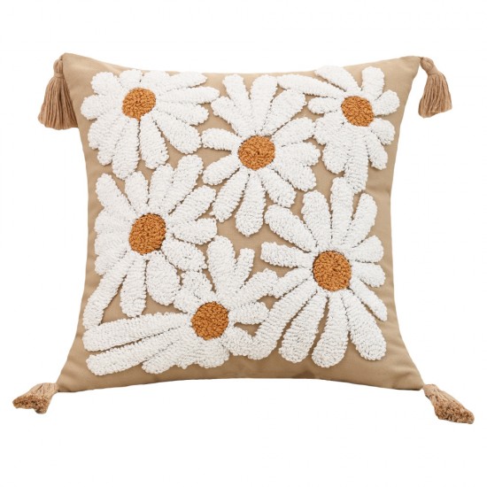 Nordic Instagram Chenille Leather Label Solid Color Pillowcase, B&B Hotel Cushion Cover, Living Room Sofa Bed and Bed Cushion