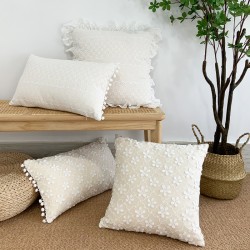 Cross-border Nordic INSS Best-selling Solid Color Simple Sand-washed Cotton Placemats, Insulated Bowl Placemats, In Stock