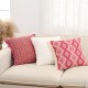 Rose red jacquard girlish style sofa pillow, Nordic ins cream-style pillow cover, bedroom and B&B cushion