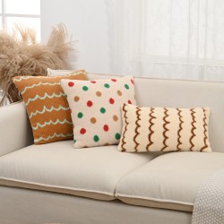Refreshing lambskin jacquard pillow, floral sofa headboard lumbar support, modern ins pillowcase.