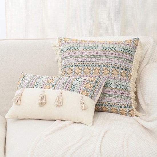 Ins cross-border Nordic Dutch velvet ruffled solid color cushions for sofas and living rooms.